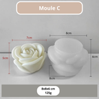 Moule en silicone pour bougie rose