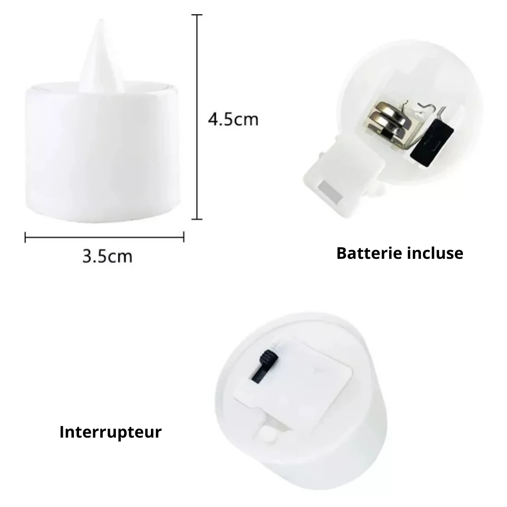Lot de petites bougies LED