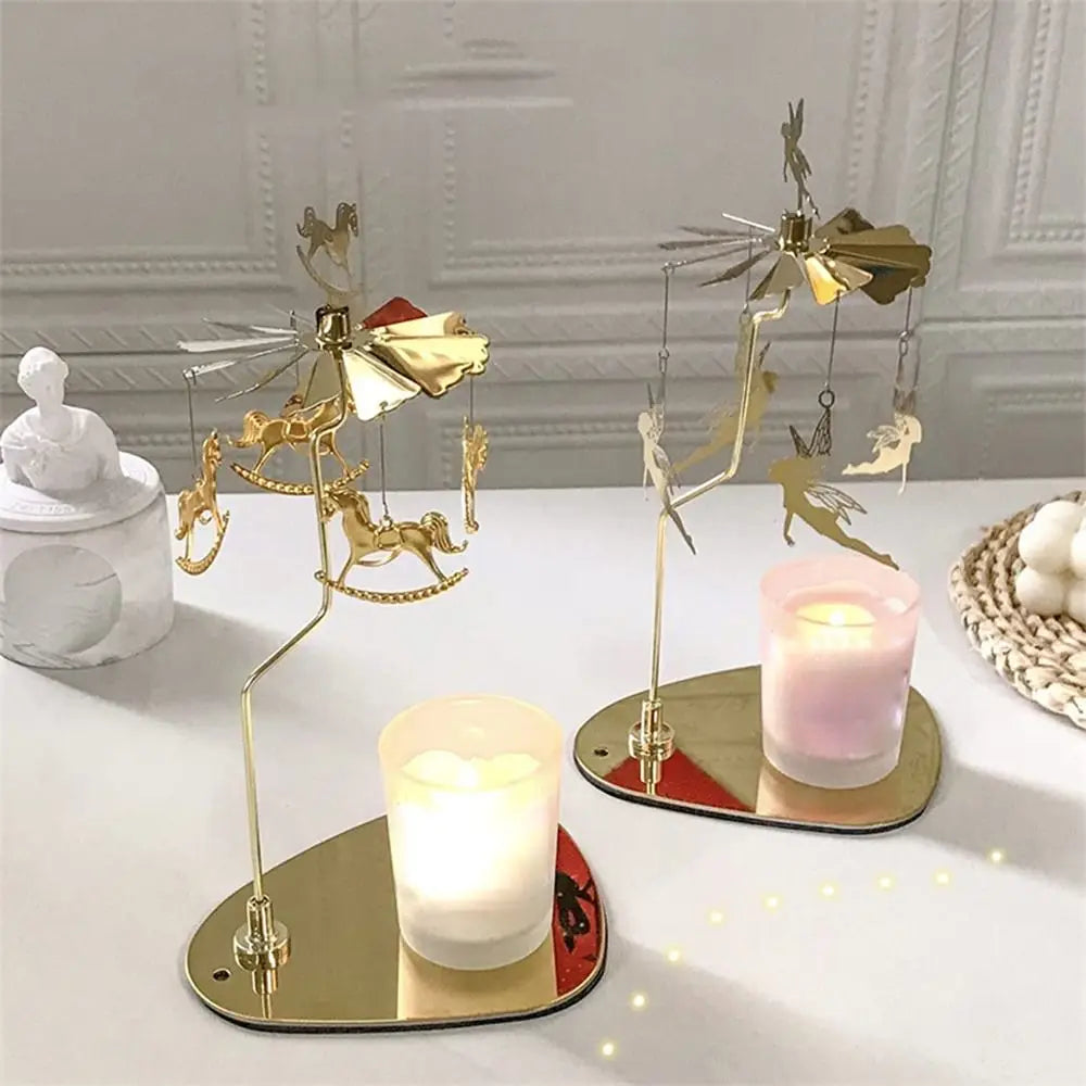 Bougeoir carrousel rotatif
