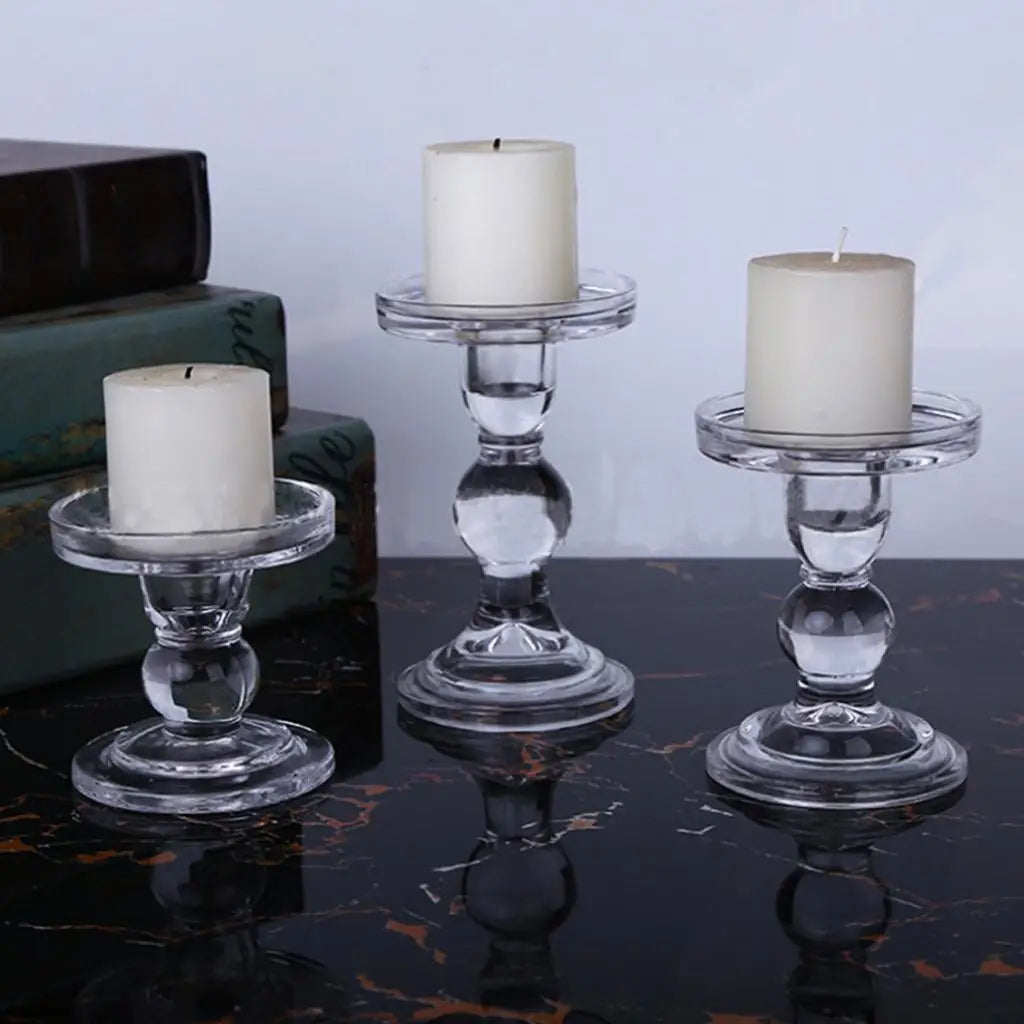 Bougeoir chandelier en verre