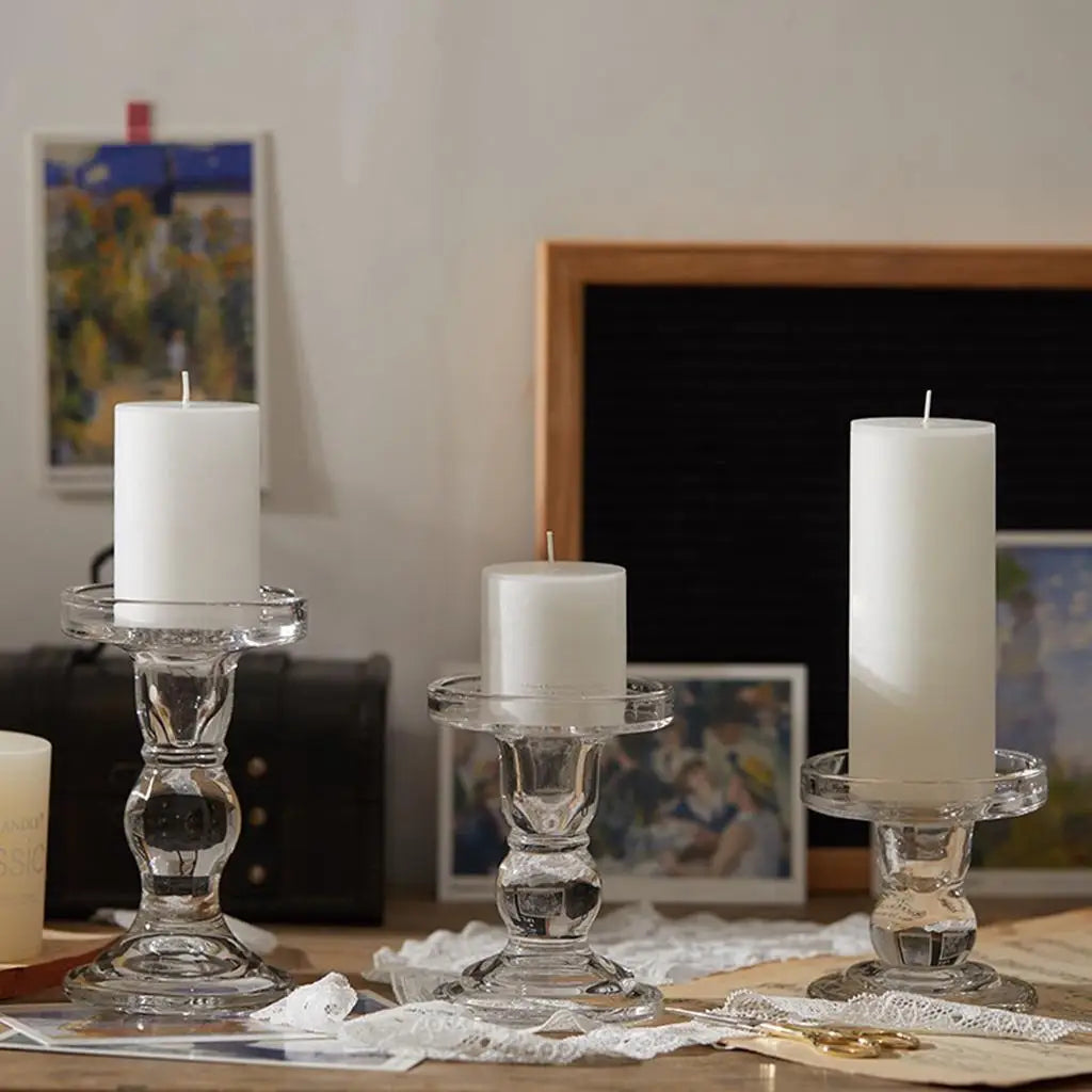 Bougeoir chandelier en verre
