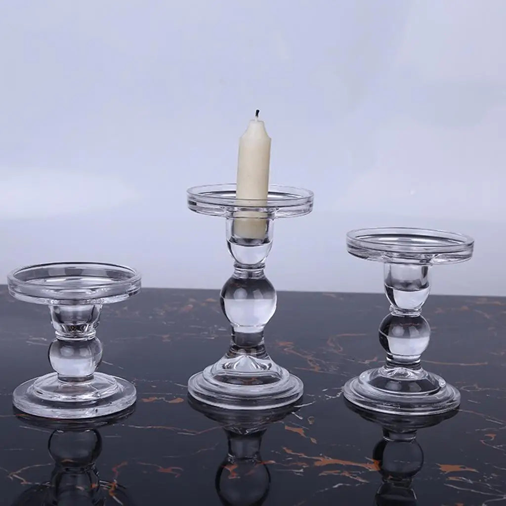 Bougeoir chandelier en verre