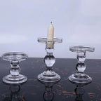 Bougeoir chandelier en verre