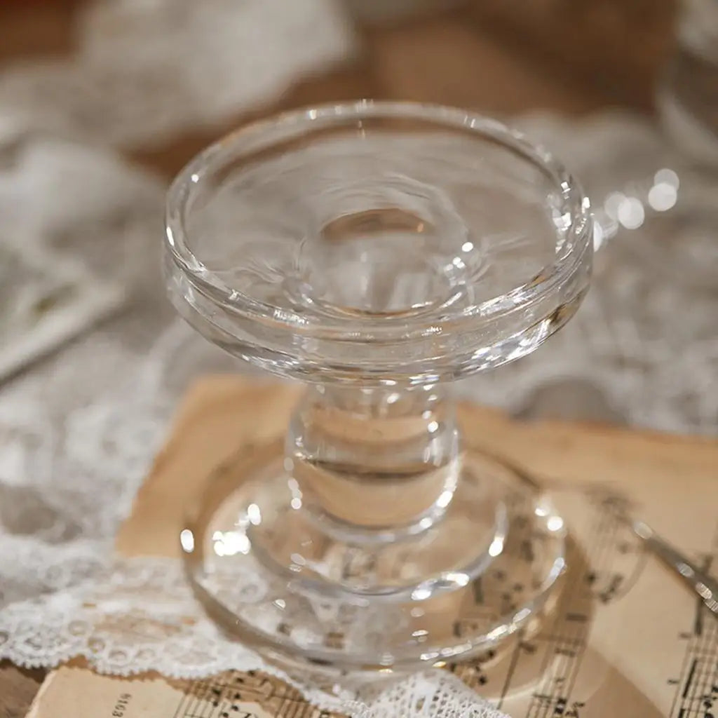 Bougeoir chandelier en verre