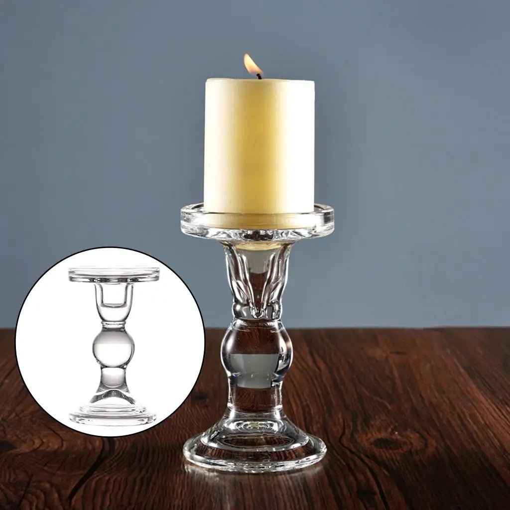 Bougeoir chandelier en verre