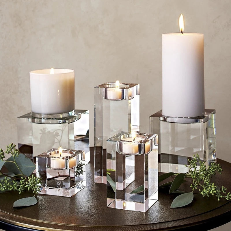 Bougeoir chandelier verre