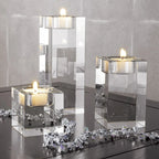 Bougeoir chandelier verre