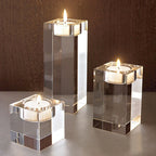 Bougeoir chandelier verre