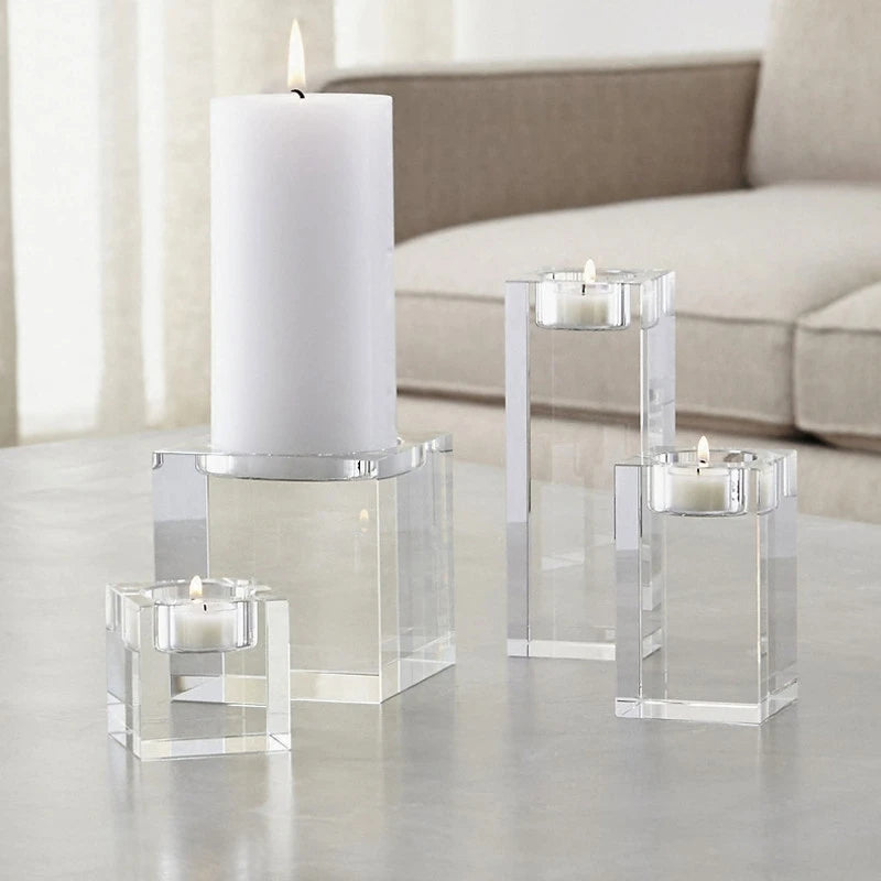 Bougeoir chandelier verre