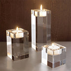 Bougeoir chandelier verre