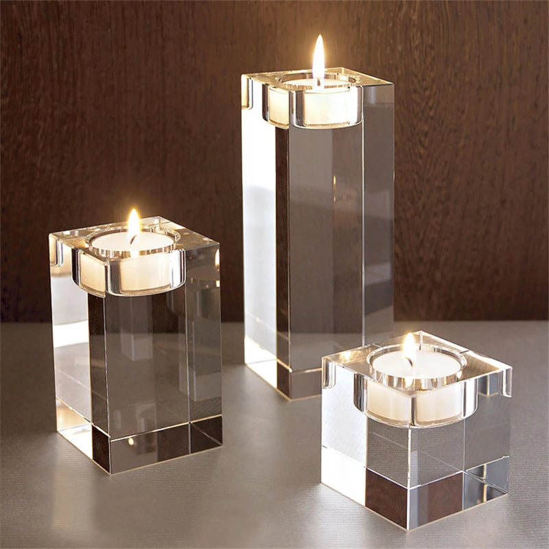 Bougeoir chandelier verre