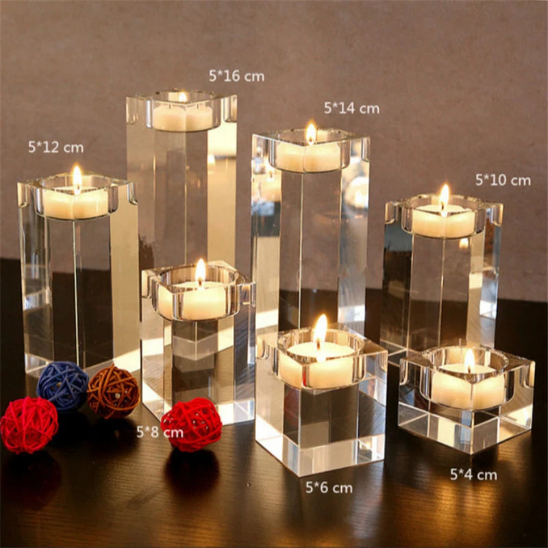 Bougeoir chandelier verre