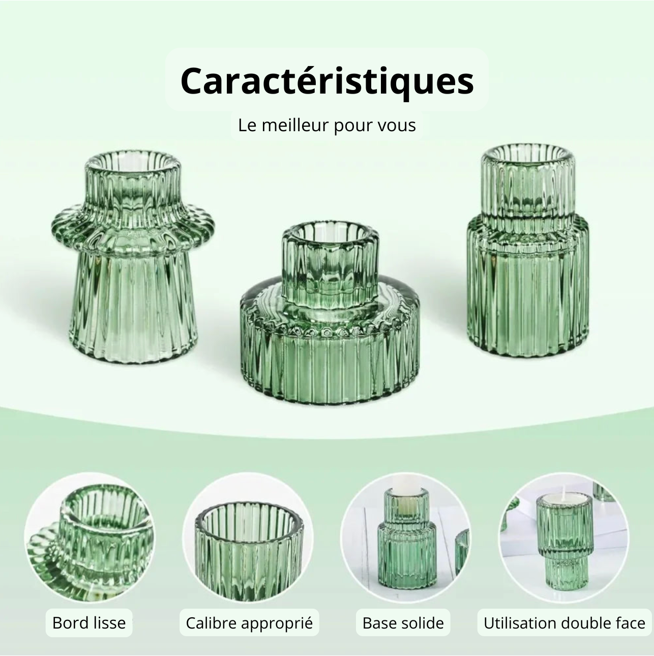 Bougeoir verre