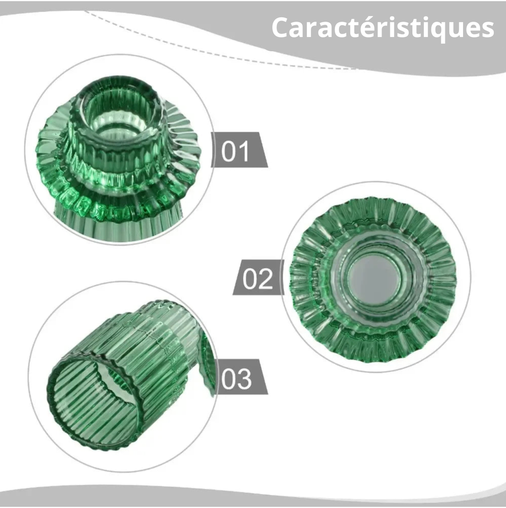 Bougeoir verre