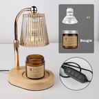 Lampe chauffe-bougie en verre