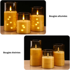 Lot de bougies LED photophore
