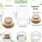 Lot de cloches en verre