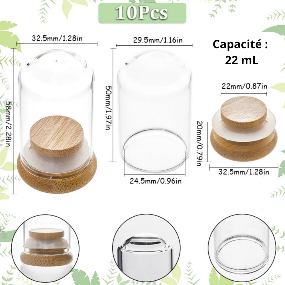 Lot de cloches en verre