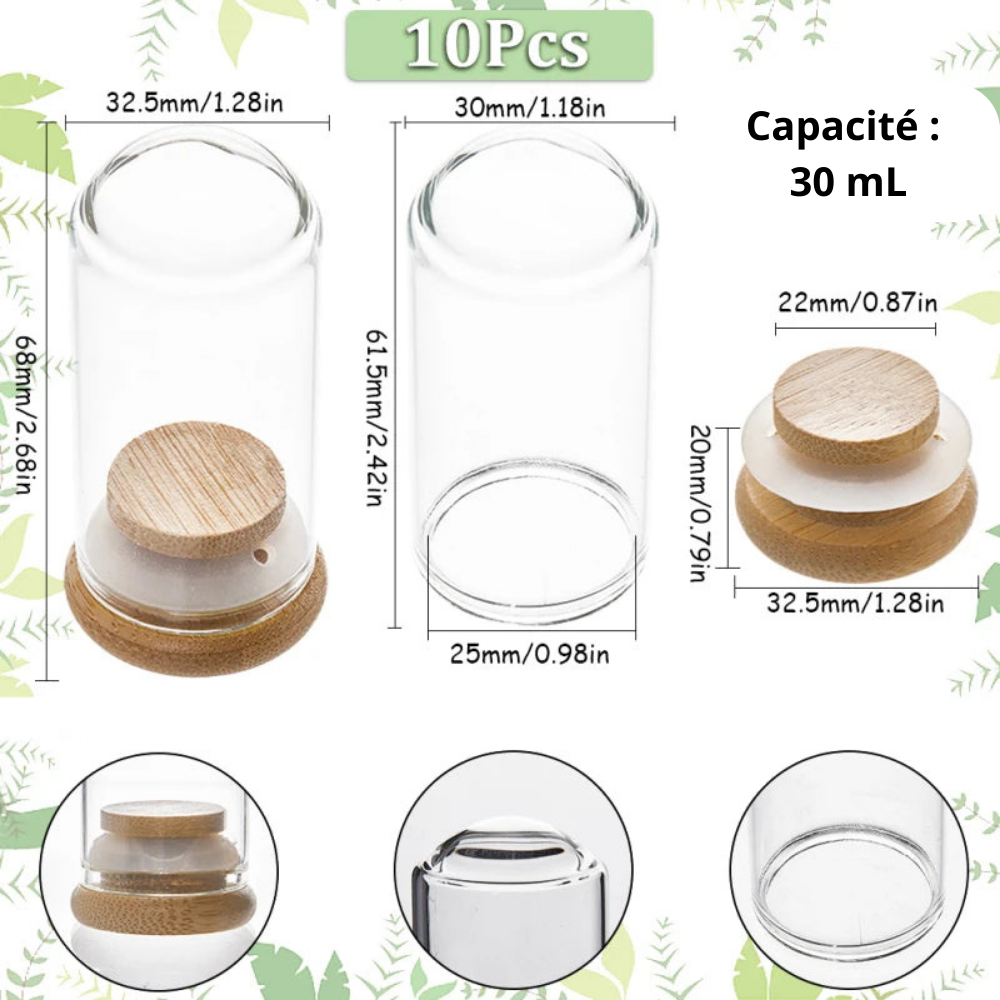 Lot de cloches en verre