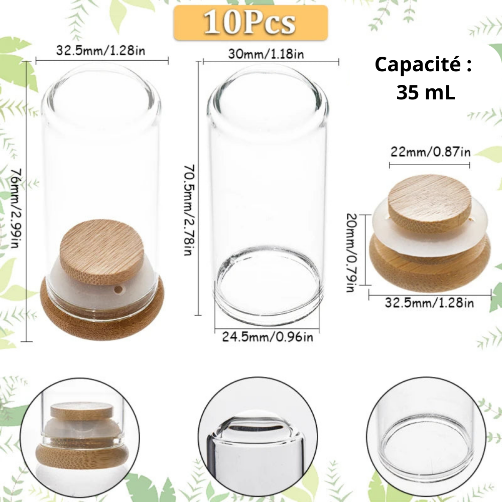 Lot de cloches en verre