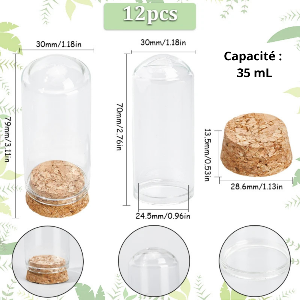 Lot de cloches en verre
