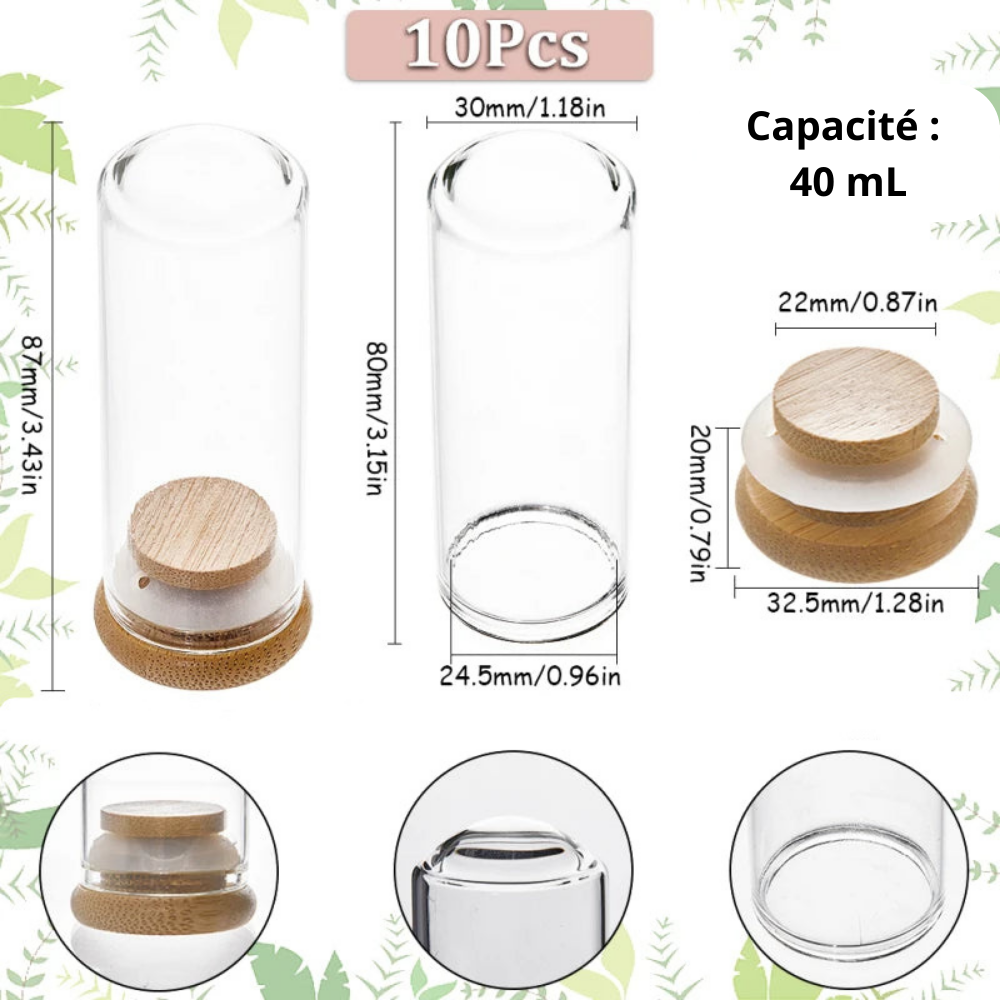 Lot de cloches en verre