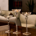 Chandelier en verre sur pied