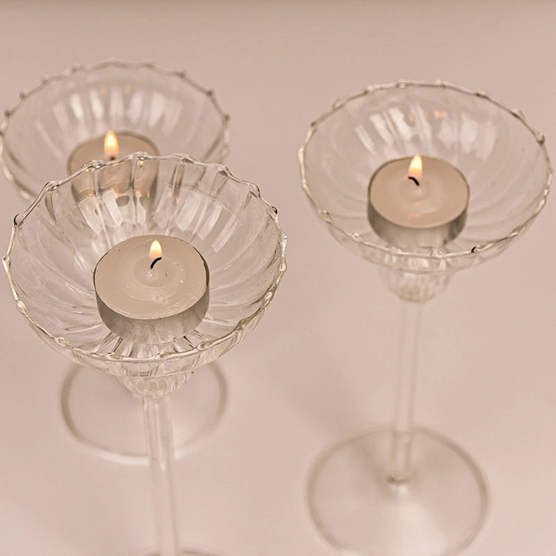 Chandelier en verre sur pied