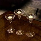 Chandelier en verre sur pied
