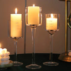 Chandelier en verre transparent
