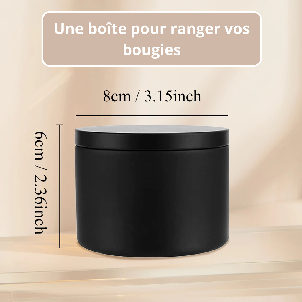 Lot de 24 boîtes à bougies en métal