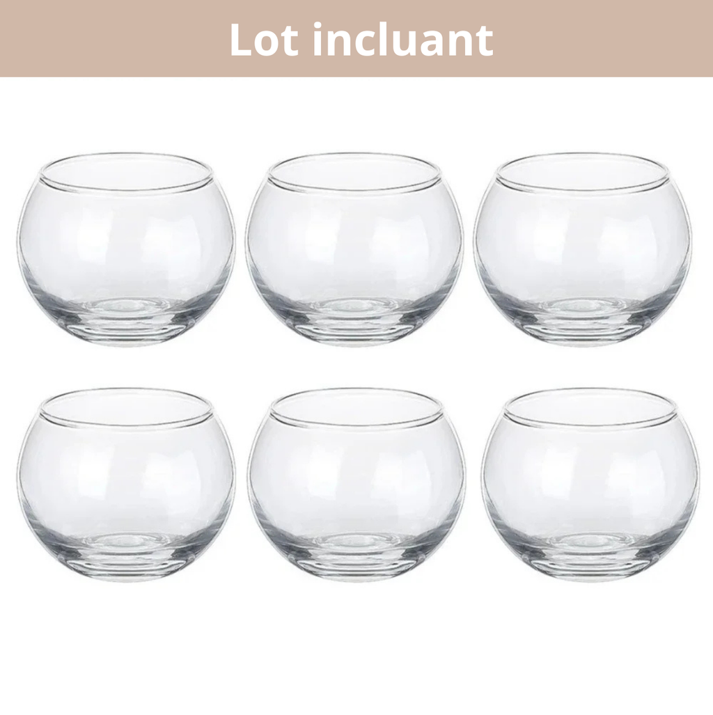 Lot de photophore en verre mercurisé coloré