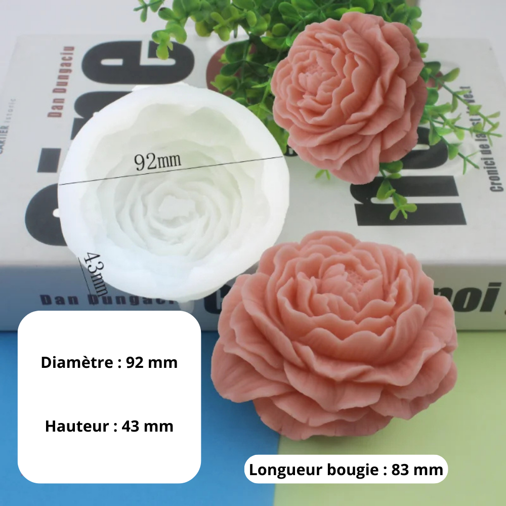 Moule en silicone pour bougie grande fleur