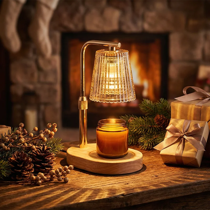 Lampe chauffe-bougie en verre