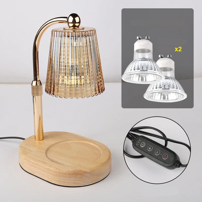 Lampe chauffe-bougie en verre