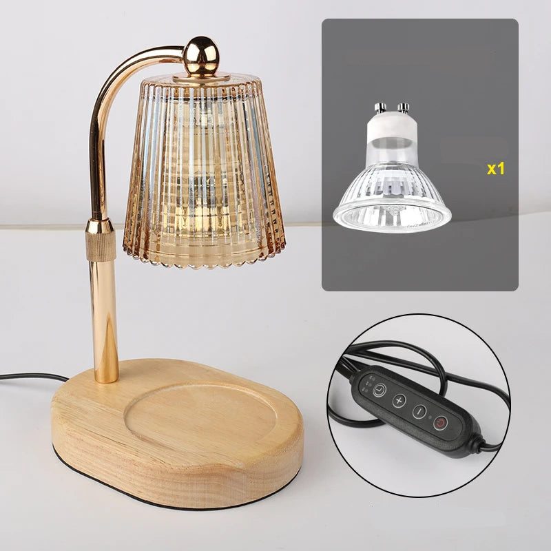 Lampe chauffe-bougie en verre