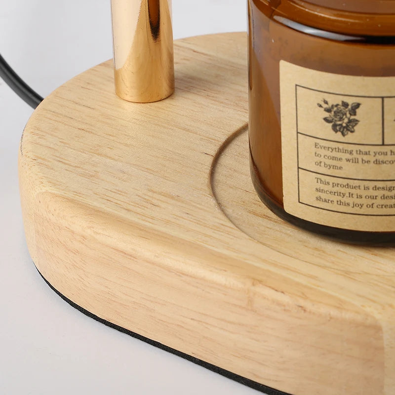 Lampe chauffe-bougie en verre