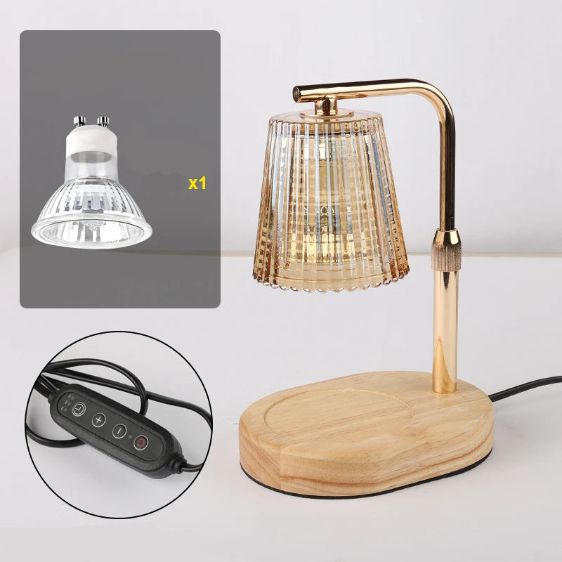 Lampe chauffe-bougie en verre