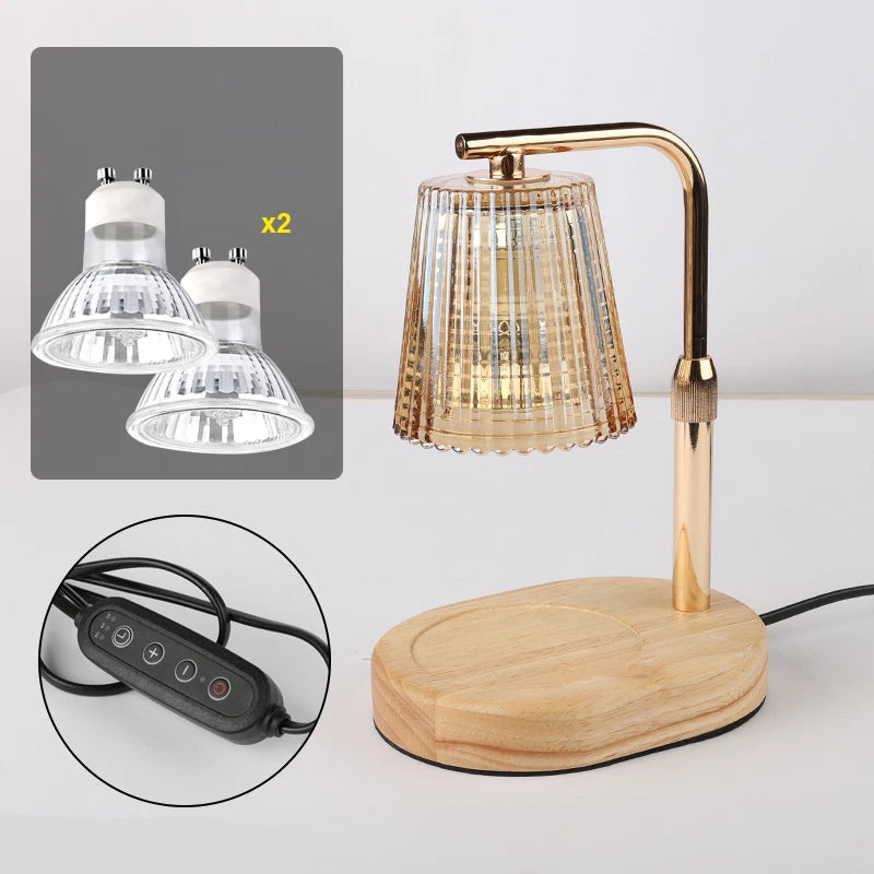 Lampe chauffe-bougie en verre