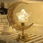 Lanterne LED en métal en forme de lune