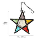 Lanterne étoile colorée en verre