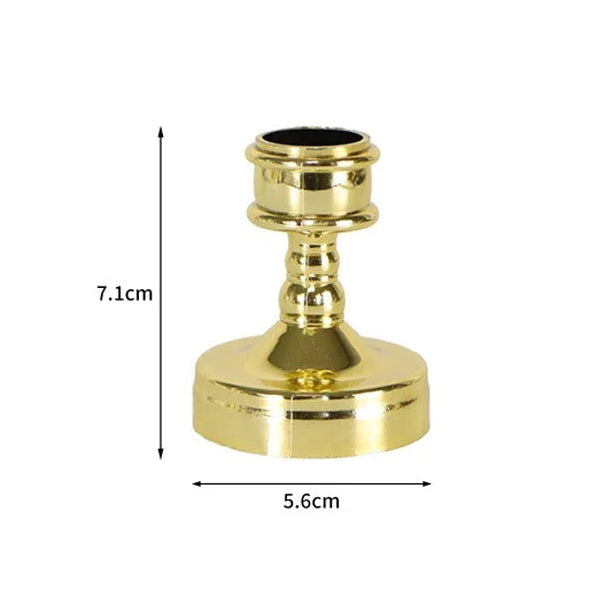 Lot de 2 bougeoirs dorés