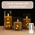 Lot de bougies LED photophore