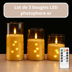 Lot de bougies LED photophore
