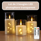 Lot de bougies LED photophore