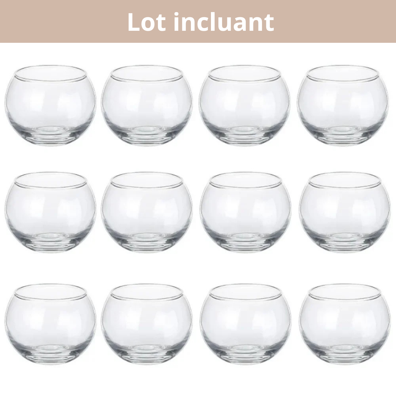 Lot de photophore en verre mercurisé coloré