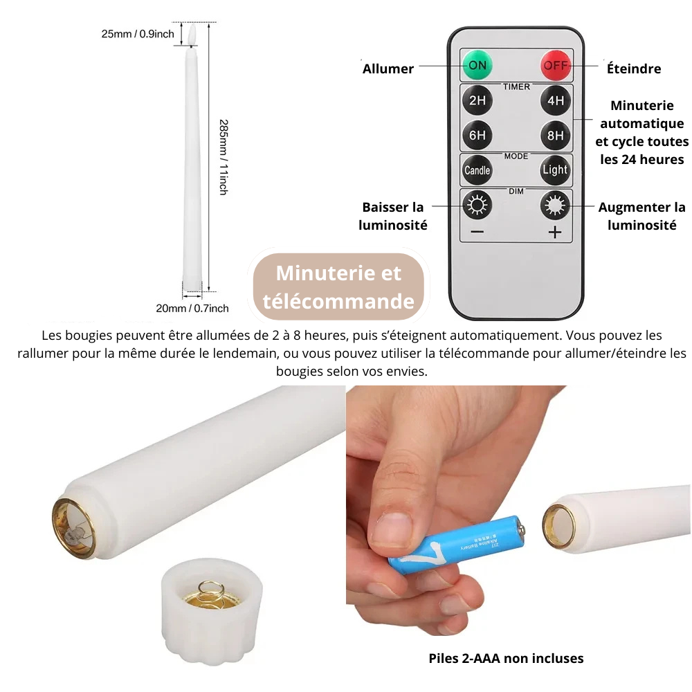 Lot de bougies LED