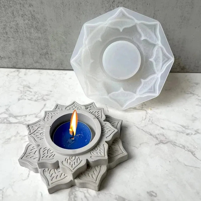 Moule en silicone à bougeoir Lotus