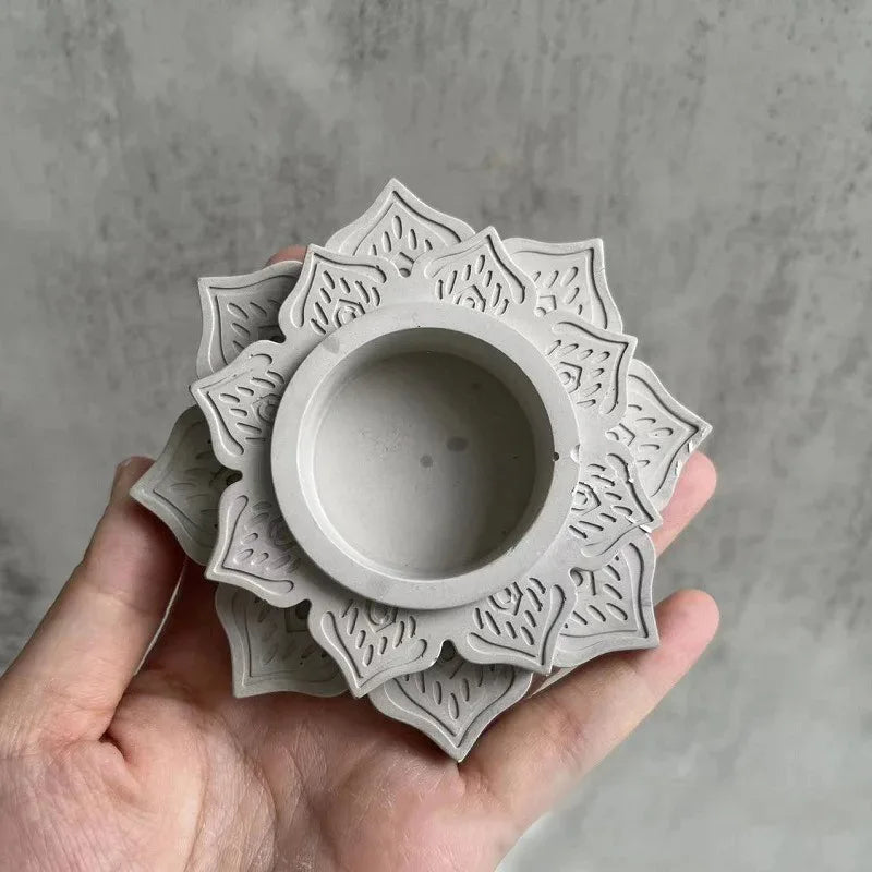 Moule en silicone à bougeoir Lotus