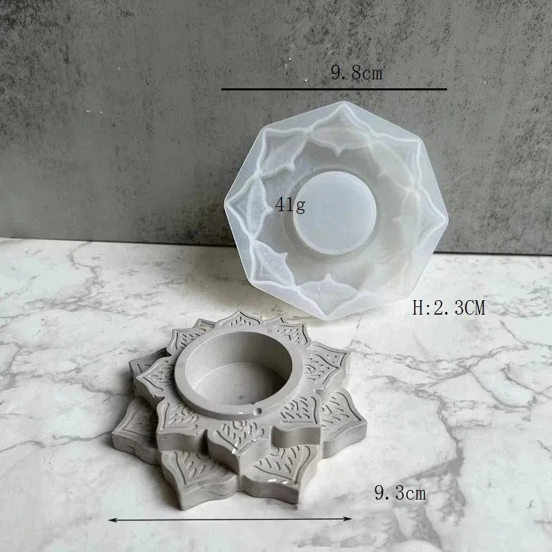 Moule en silicone à bougeoir Lotus